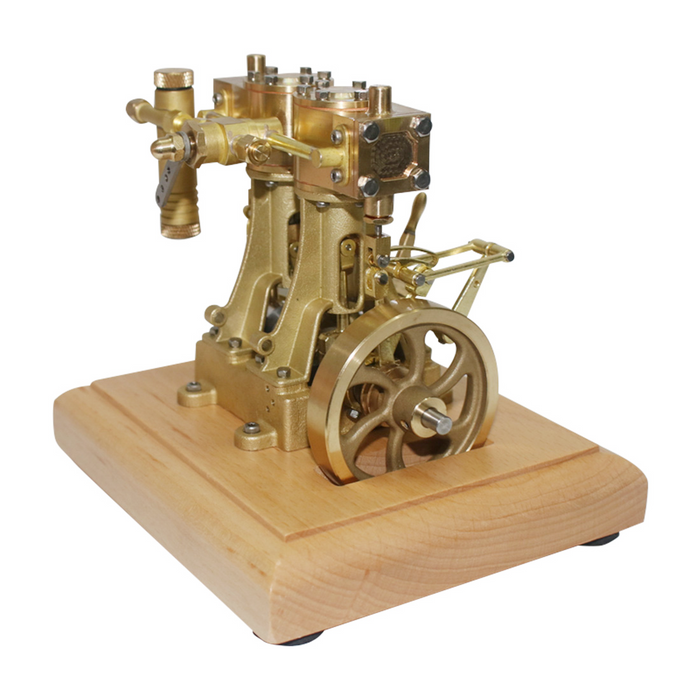 M30B 3.7CC Mini Retro Vertical Double-cylinder Reciprocating Double-acting Steam Engine Model Toys enginediyshop